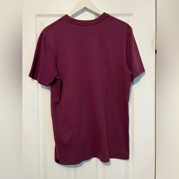 Vans red/burgundy heather and white tagless tee shirt size M - Picture 2 of 4